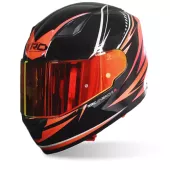 Kask motocyklowy XRC Merchi R czarny / pomarańczowy / szary rozmiar XL