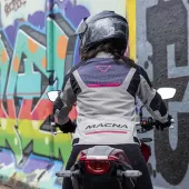 Macna Orcano 2.0 light grey/black/pink lady jacket vel. M