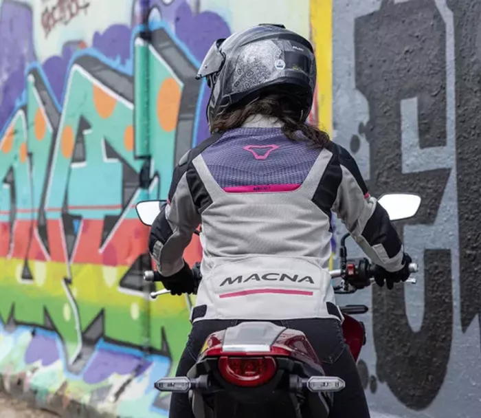 Macna Orcano 2.0 light grey/black/pink lady jacket vel. M