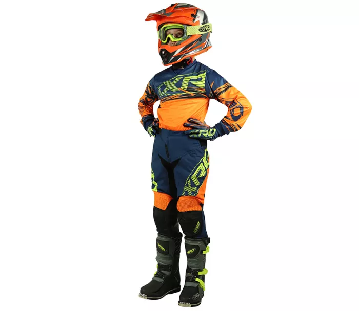 Dziecięca koszulka motocrossowa XRC MX Pablo blue/orange rozmiar 3Y-4Y
