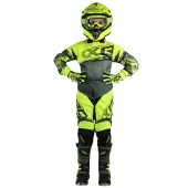 Dziecięce rękawice motocrossowe XRC MX Pablo fluo/szary