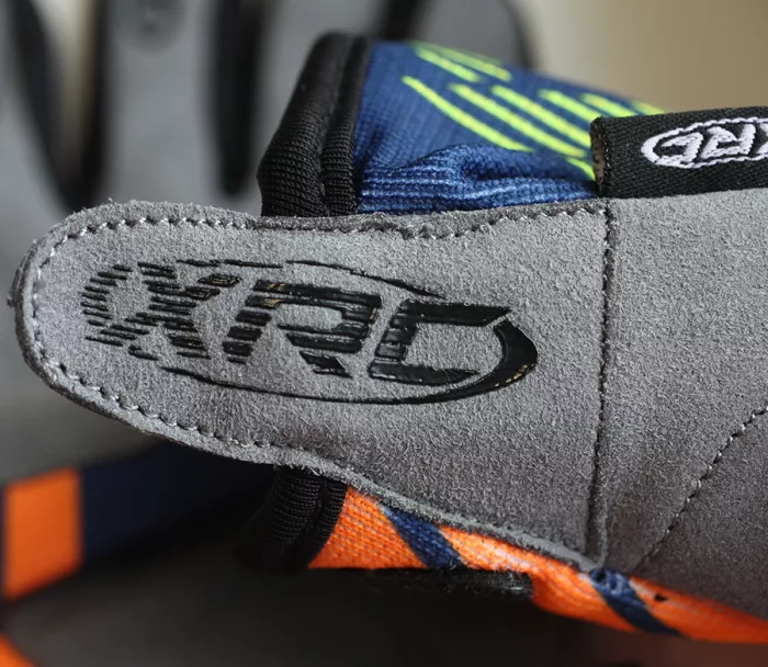 Dziecięce rękawice motocrossowe XRC MX Pablo niebieski/pomarańczowy rozmiar 5Y-6Y