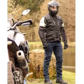 Dżinsy Kevlar na motocyklu Trilobite 661 Parado granatowy SLIM Wersja rozszerzona