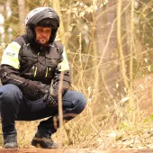 Dżinsy Kevlar na motocyklu Trilobite 661 Parado granatowy SLIM Wersja rozszerzona