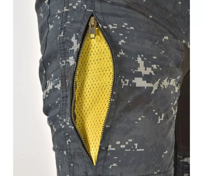 Spodnie motocyklowe Kevlar Trilobite Parado blue digi camo (rozszerzone)