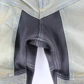 Dżinsy Kevlar na motocyklu Trilobite Parado w kolorze brudnoniebieskim Slim fit