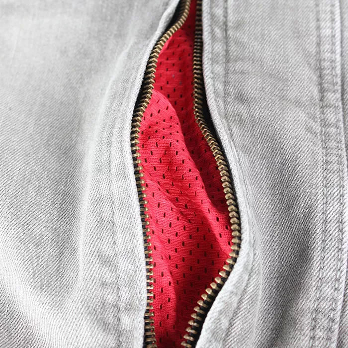 Damskie jeansy motocyklowe Kevlar Trilobite Parado szare (przedłużone) rozmiar 36