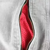 Damskie jeansy motocyklowe Kevlar Trilobite 661 Parado szare (rozszerzone)