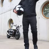 Spodnie motocyklowe Trilobite Parado doublelayer AAAA slim fit men jeans black level 2 (rozszerzony)