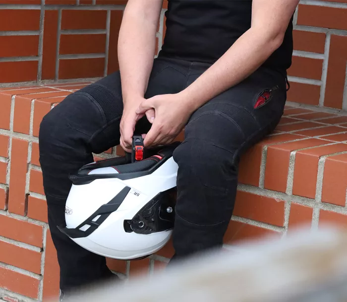 Spodnie motocyklowe Trilobite Parado doublelayer AAAA slim fit men jeans black level 2 (rozszerzony)