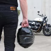 Spodnie motocyklowe Trilobite Parado doublelayer AAAA slim fit men jeans black level 2 (rozszerzony)