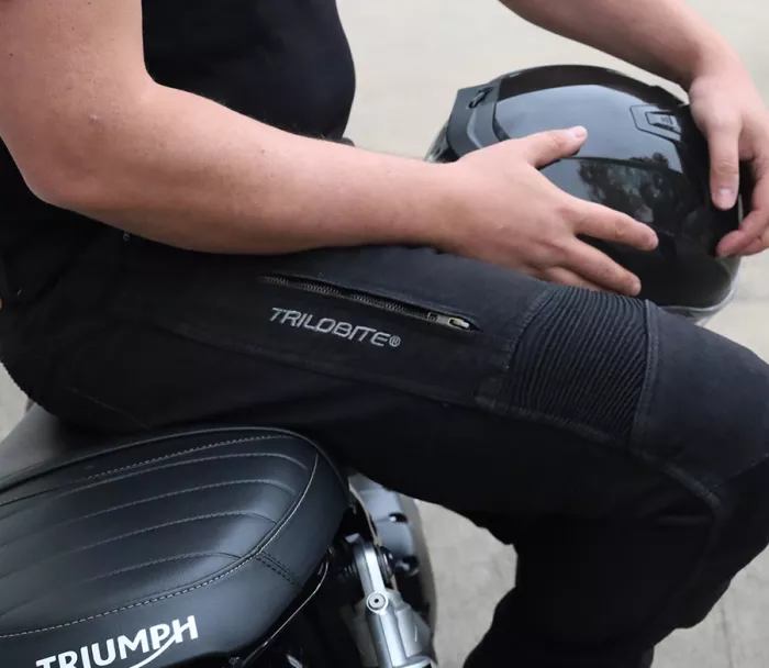 Spodnie motocyklowe Trilobite Parado doublelayer AAAA slim fit men jeans black level 2 (rozszerzony)