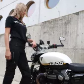 Jeansy damskie Trilobite Parado doublelayer AAAA slim fit black level 2