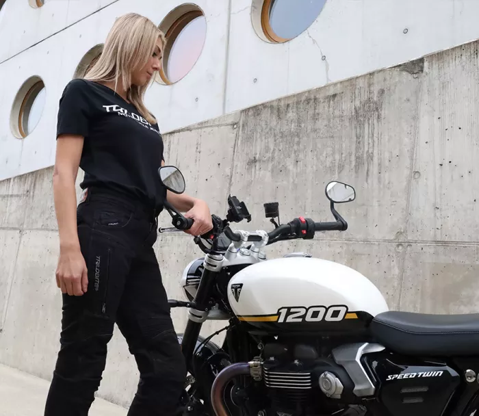 Jeansy damskie Trilobite Parado doublelayer AAAA slim fit black level 2