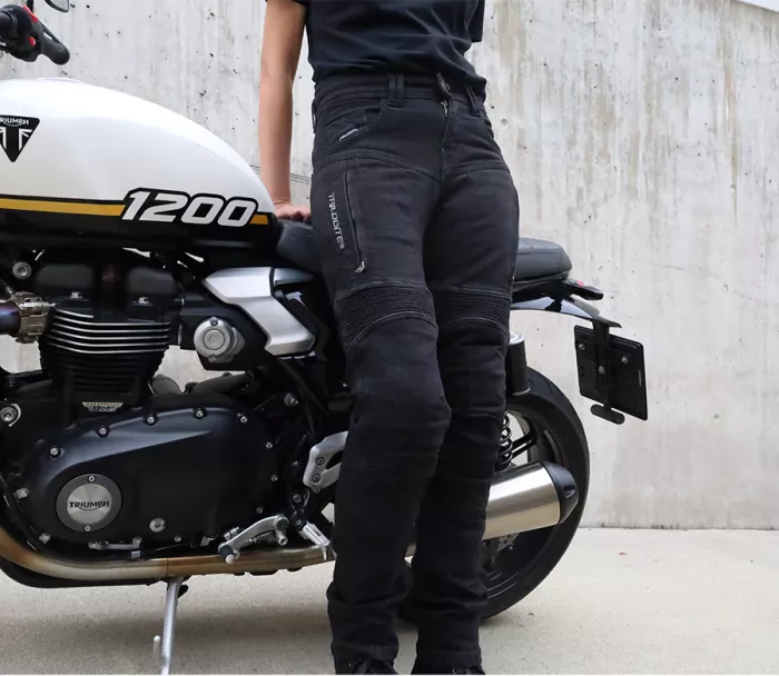 Jeansy damskie Trilobite Parado doublelayer AAAA slim fit black level 2