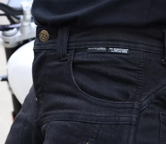 Jeansy damskie Trilobite Parado doublelayer AAAA slim fit black level 2