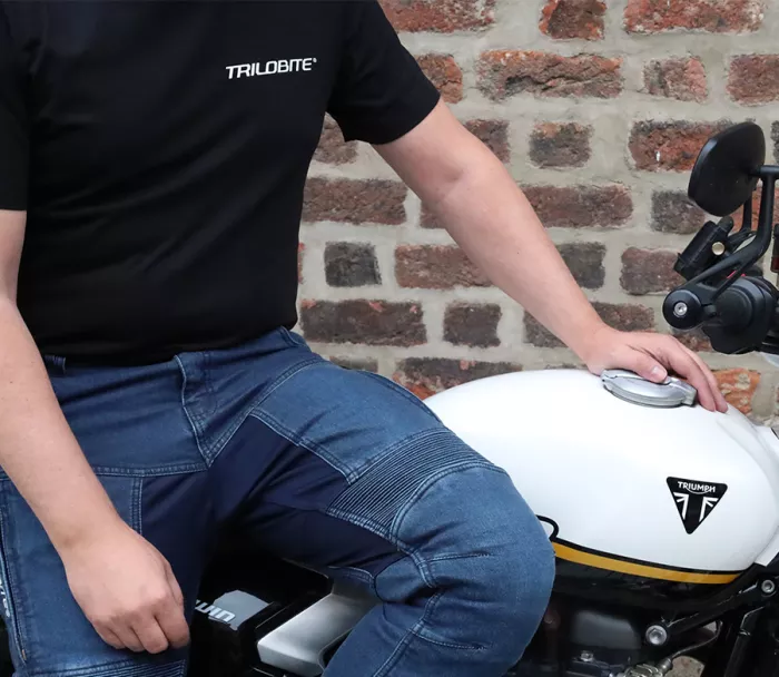 Jeansy męskie Trilobite Parado doublelayer AAAA slim fit blue level 2 (rozszerzony)