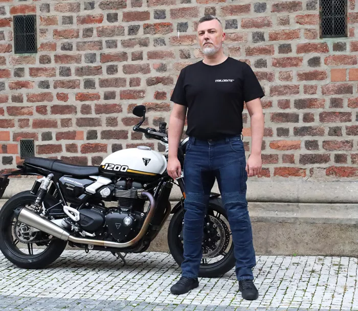 Jeansy męskie Trilobite Parado doublelayer AAAA slim fit blue level 2 (rozszerzony)