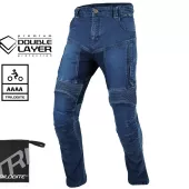 Spodnie motocyklowe Trilobite Parado doublelayer AAAA slim fit men blue level 2