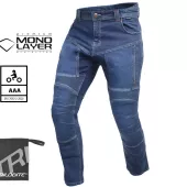 Spodnie motocyklowe Trilobite Parado monolayer AAA slim fit blue (Rozszerzony)