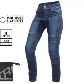 Damskie dżinsy motocyklowe Trilobite Parado monolayer AAA slim fit blue (Rozszerzony)