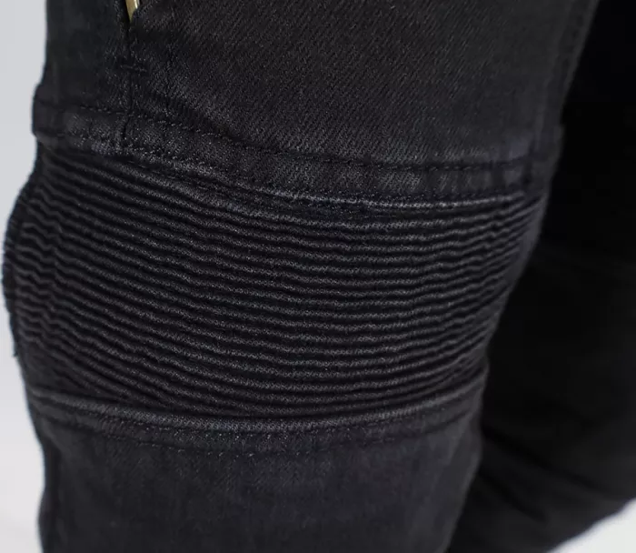 Jeansy motocyklowe męskie Trilobite Parado doublelayer AAA skinny fit black level 2