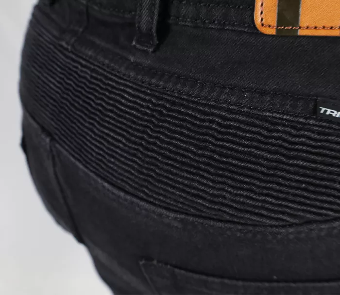 Jeansy motocyklowe męskie Trilobite Parado doublelayer AAA skinny fit black level 2
