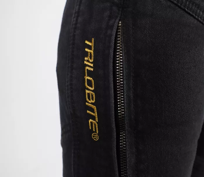 Jeansy motocyklowe męskie Trilobite Parado doublelayer AAA regular fit black level 2