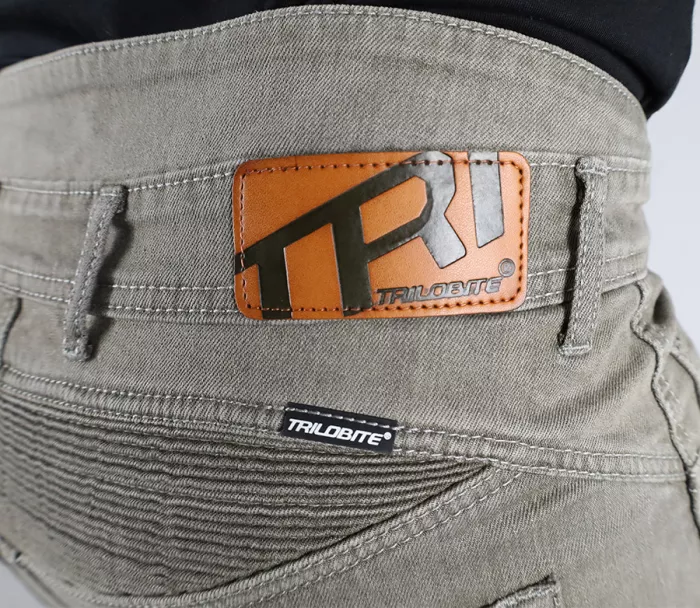 Spodnie męskie Trilobite Parado doublelayer AAA slim fit light grey level 2 (Rozszerzony)