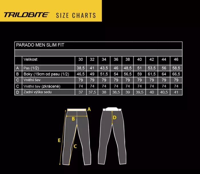 Trilobite Parado monolayer AAA slim fit men jeans short black vel. 36