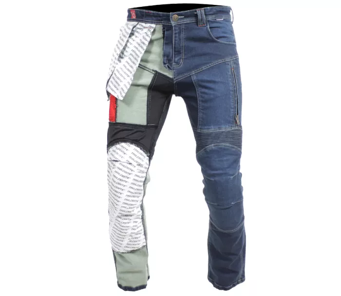 Spodnie motocyklowe Trilobite Parado monolayer AAA slim fit blue (Rozszerzony)