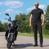 Dżinsy motocyklowe Trilobite Parado monolayer AAA slim fit black