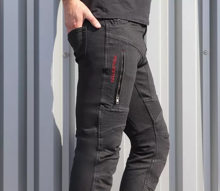 Dżinsy motocyklowe Trilobite Parado monolayer AAA slim fit black