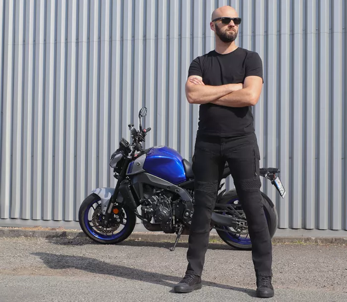 Dżinsy motocyklowe Trilobite Parado monolayer AAA slim fit black
