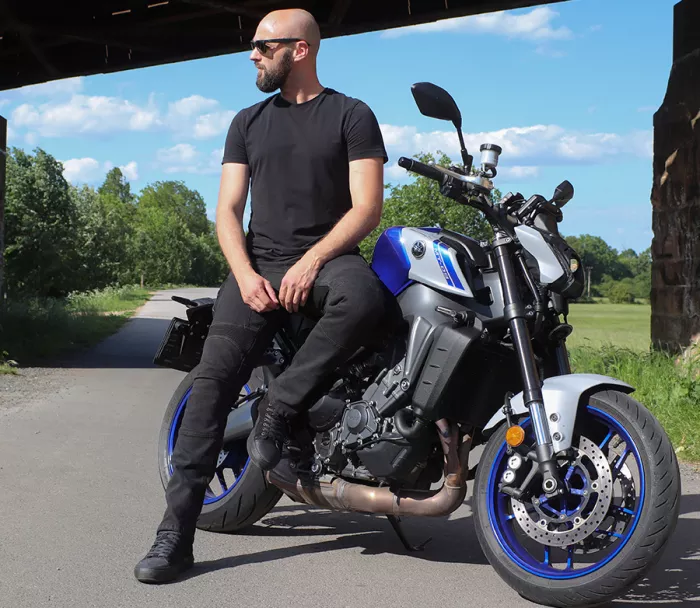Dżinsy motocyklowe Trilobite Parado monolayer AAA slim fit black
