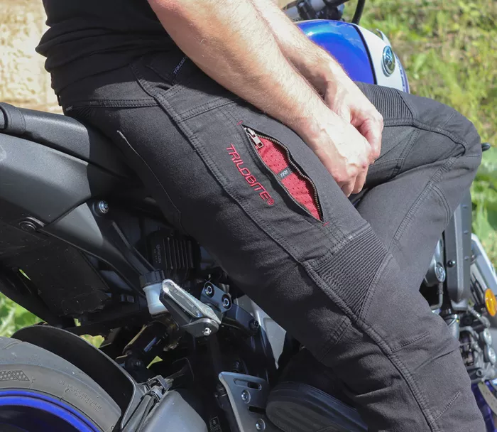 Dżinsy motocyklowe Trilobite Parado monolayer AAA slim fit black