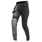 Damskie jeansy motocyklowe Trilobite Parado monolayer AAA slim fit ladies jeans black (Rozszerzony)