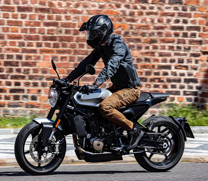 Jeansy Kevlar do motocykla Trilobite Parado rdzawobrązowe (przedłużone)