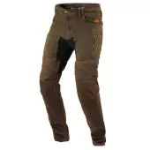 Jeansy Kevlar do motocykla Trilobite Parado rdzawobrązowe (przedłużone)