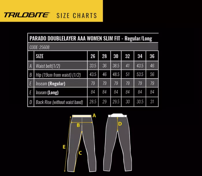 Spodnie damskie Trilobite Parado doublelayer AAAA slim fit jeans blue level 2 (rozszerzony)