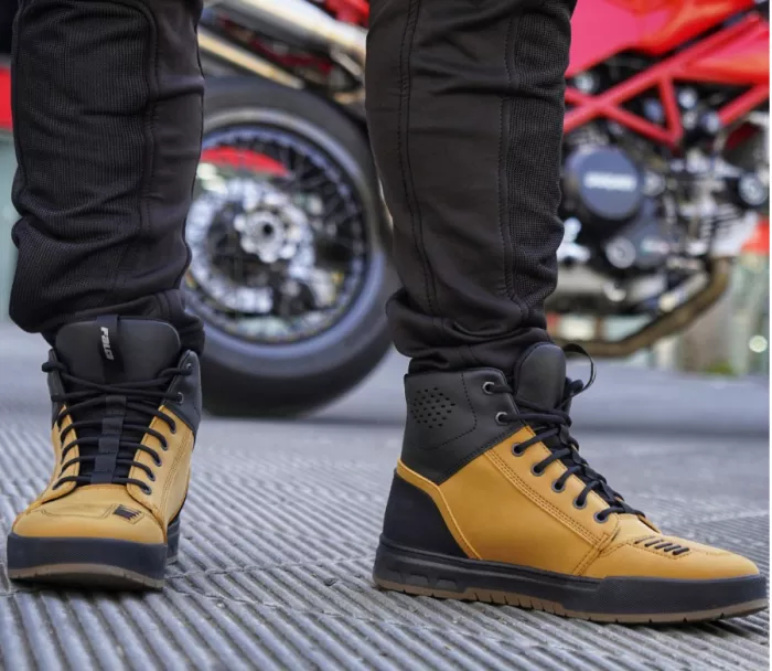 Męskie tenisówki motocyklowe Falco Patrol 2 camel brown