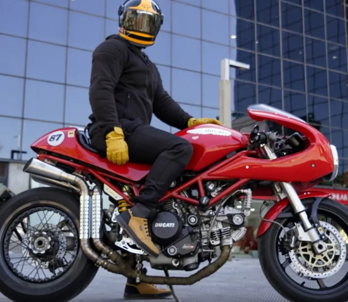 Męskie tenisówki motocyklowe Falco Patrol 2 camel brown