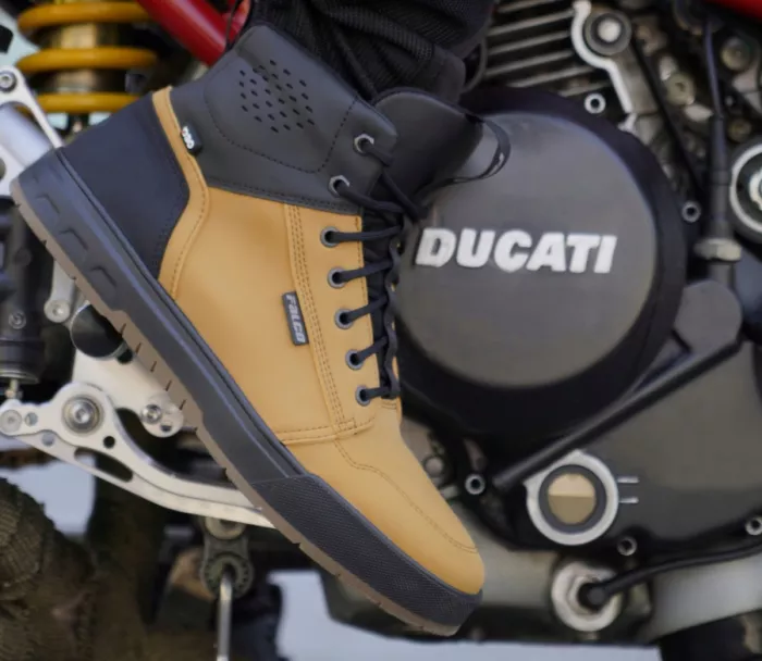 Męskie tenisówki motocyklowe Falco Patrol 2 camel brown