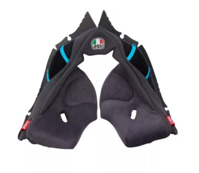 Kości policzkowe AGV GREY/CYAN PISTA GP RR