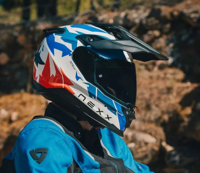 Adventure kask NEXX Y.Travl Primal blue/red