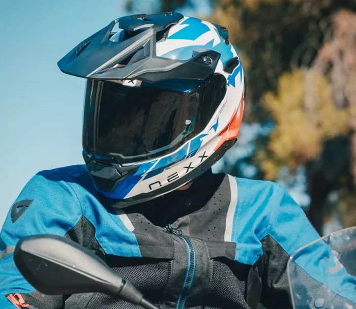 Adventure kask NEXX Y.Travl Primal blue/red