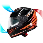 Kask motocyklowy XRC Merchi R czarny / pomarańczowy / szary
