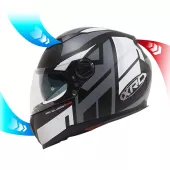 Kask motocyklowy XRC Silverstone matowy czarny/szary/biały