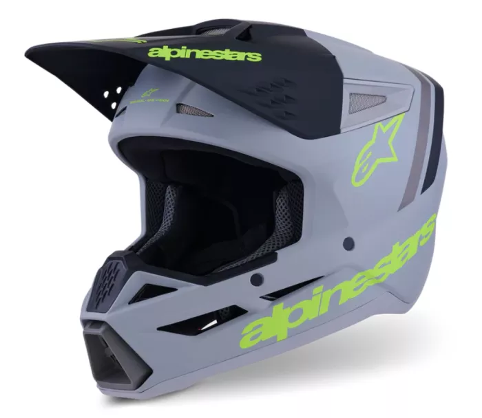 Alpinestars SM3 Radium grey/black/yellow matt helmet vel. S
