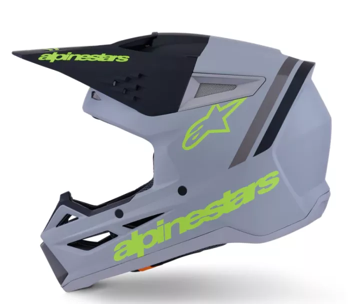 Alpinestars SM3 Radium grey/black/yellow matt helmet vel. S